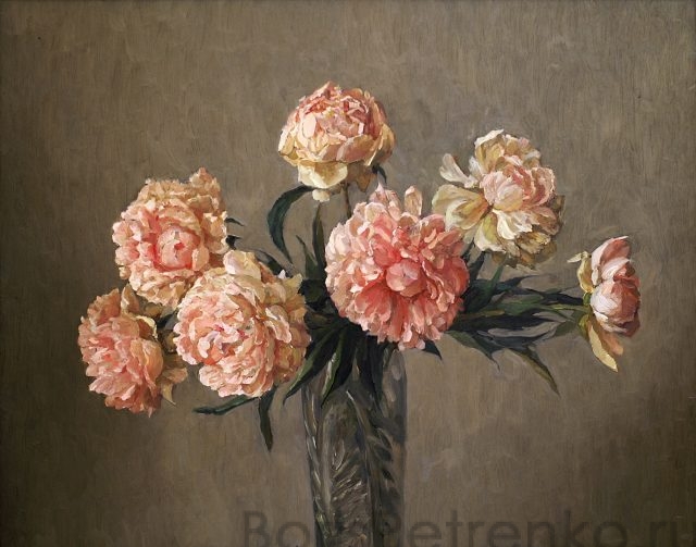 Розовые пионы. 2006. 76 х 61